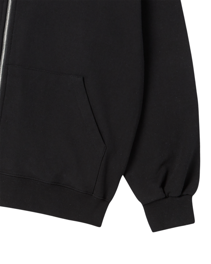 MOBILE SUIT GUNDAM BASIC LOGO HOODIE ZIP UP BLACK