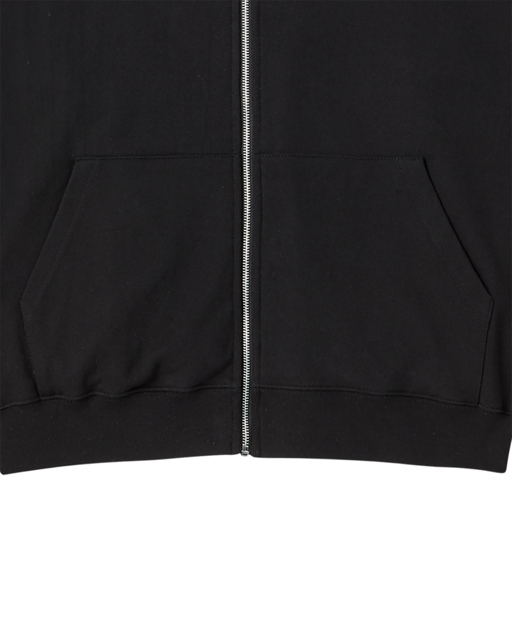 MOBILE SUIT GUNDAM BASIC LOGO HOODIE ZIP UP BLACK