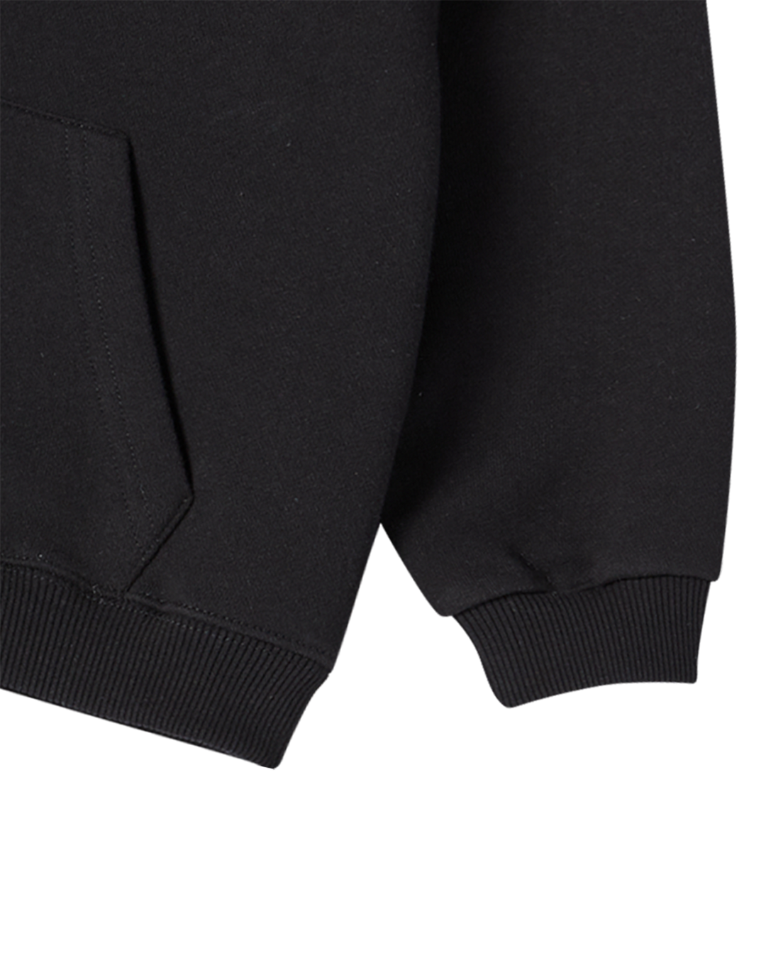 KIDS BORDER LINE BASIC LOGO HOODIE ZIP UP BLACK