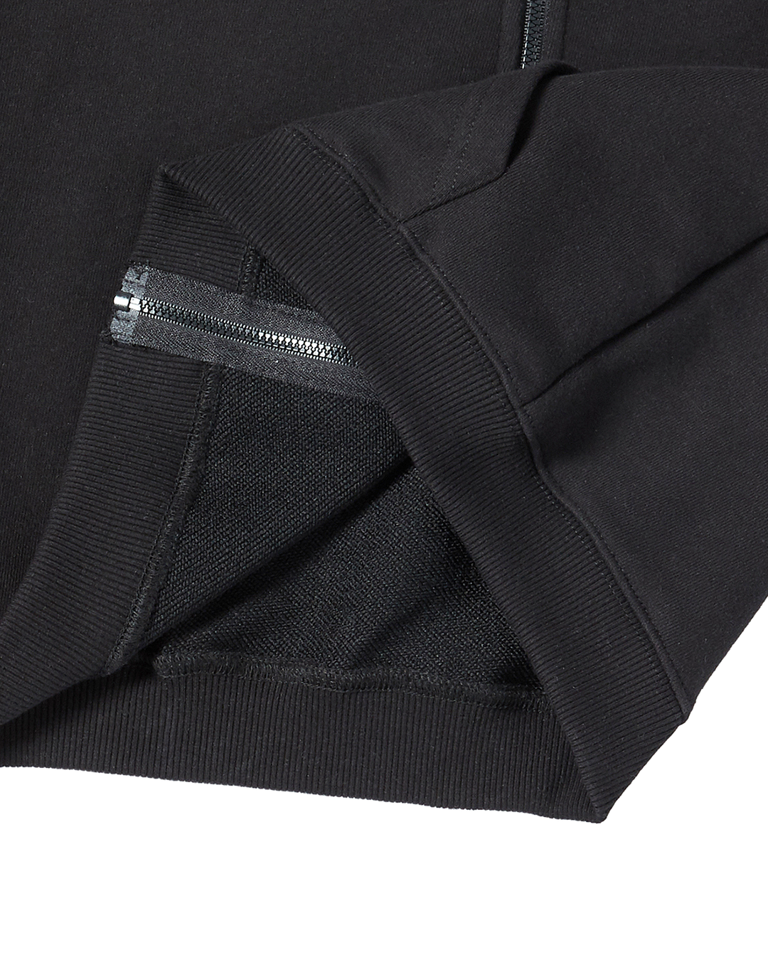 KIDS BORDER LINE BASIC LOGO HOODIE ZIP UP BLACK