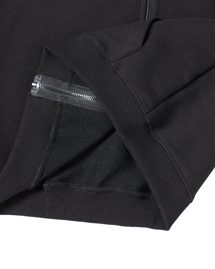 KIDS BORDER LINE BASIC LOGO HOODIE ZIP UP BLACK