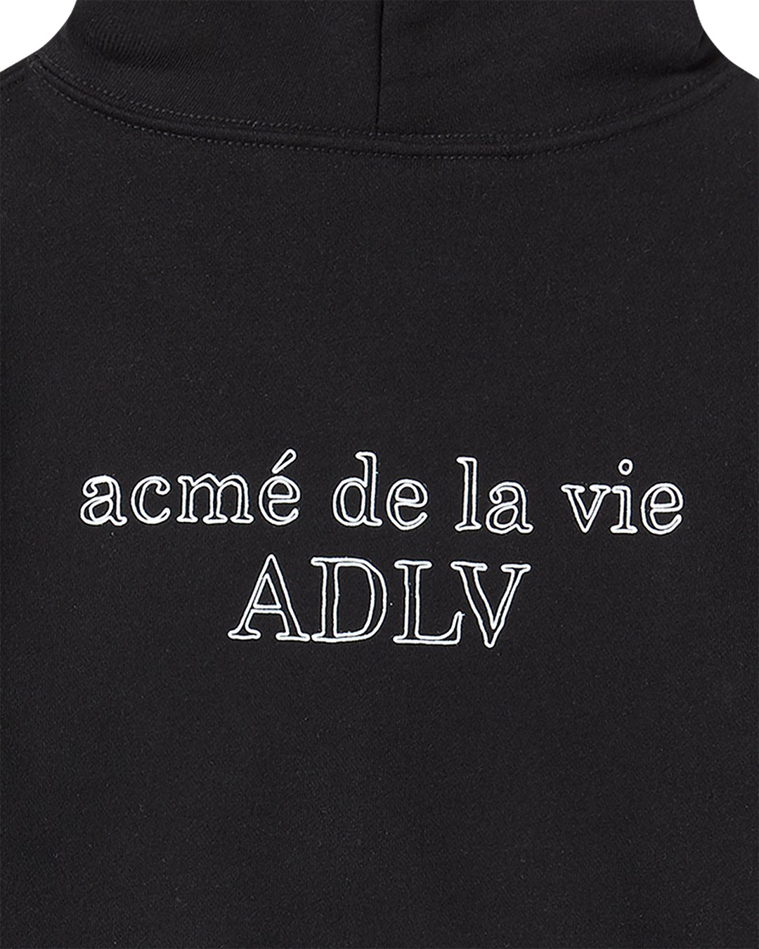 KIDS BORDER LINE BASIC LOGO HOODIE ZIP UP BLACK
