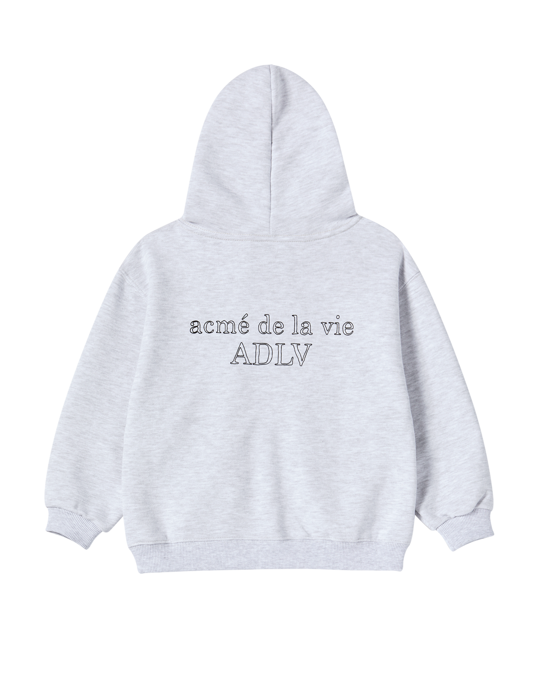KIDS BORDER LINE BASIC LOGO HOODIE ZIP UP MELANGE