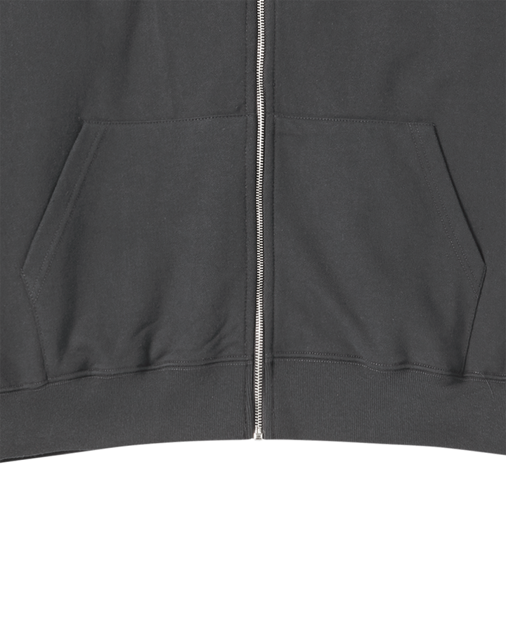 ADLV DEPT NAPPING HOODIE ZIP UP CHARCOAL