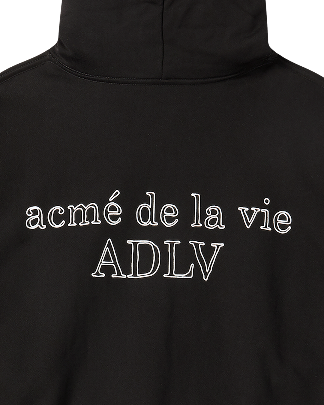 BORDER LINE BASIC LOGO HOODIE ZIP UP BLACK