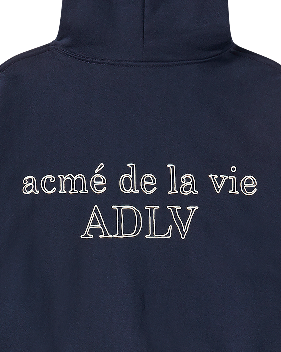 BORDER LINE BASIC LOGO HOODIE ZIP UP DARK NAVY