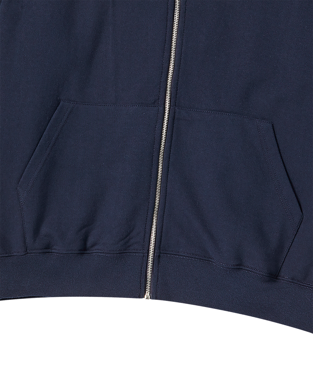 BORDER LINE BASIC LOGO HOODIE ZIP UP DARK NAVY