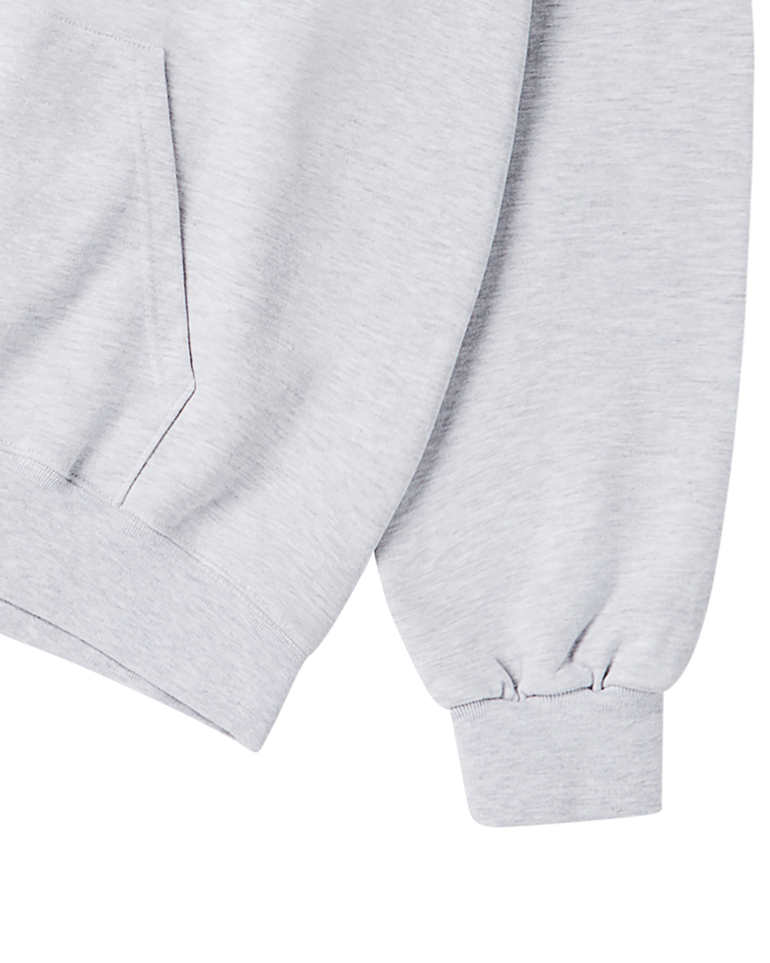 BORDER LINE BASIC LOGO HOODIE ZIP UP MELANGE