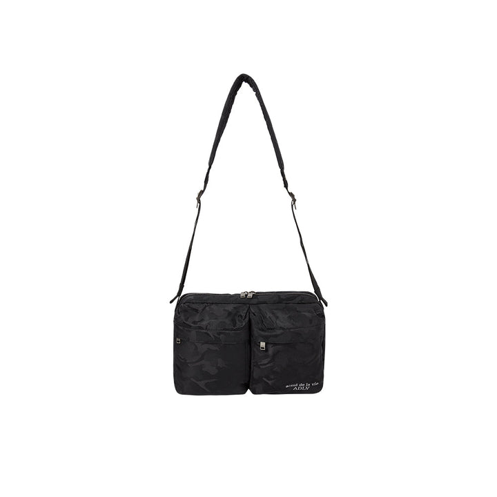 CAMOUFLAGE SQUARE CROSS BAG BLACK