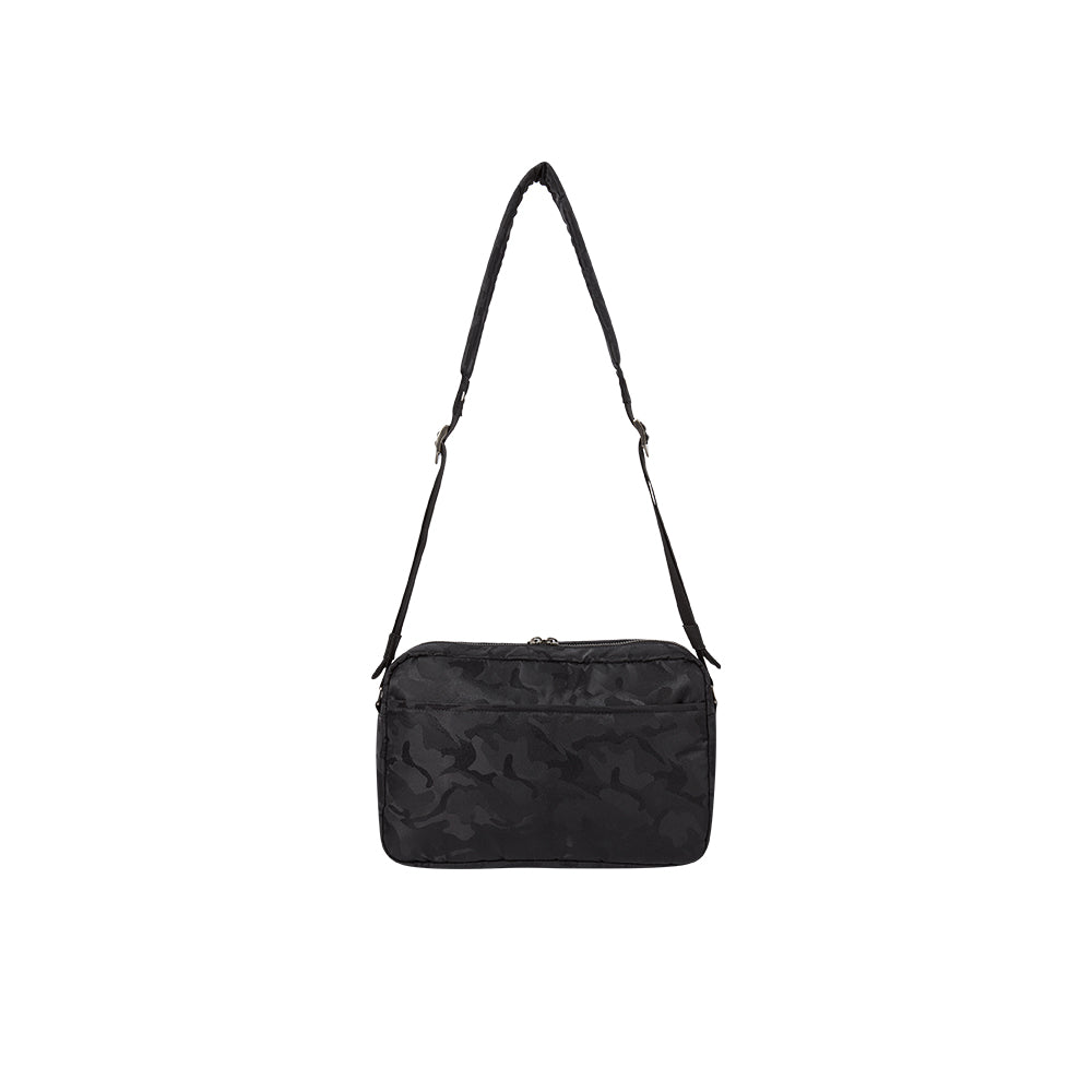 CAMOUFLAGE SQUARE CROSS BAG BLACK