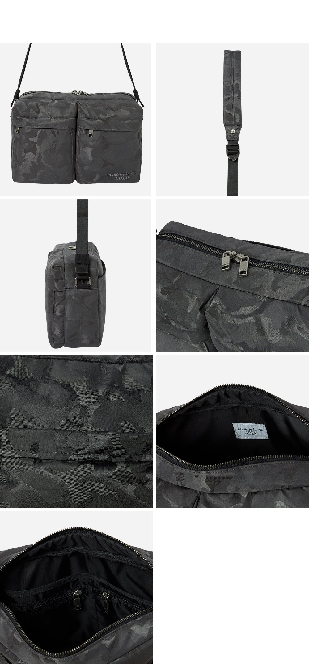 CAMOUFLAGE SQUARE CROSS BAG KHAKI