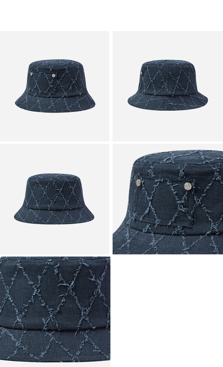 DIAMOND WASHING BUCKET HAT NAVY