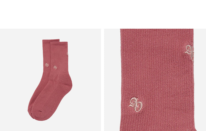 SMALL SYMBOL LOGO POINT SOCKS PINK