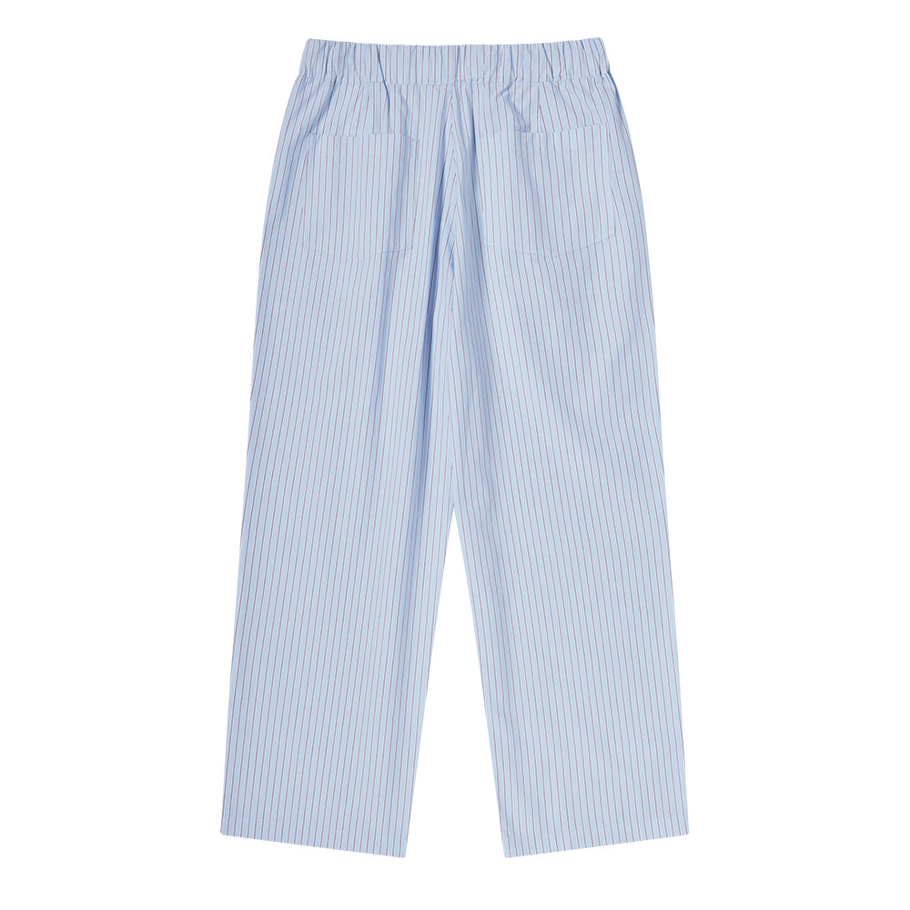 STRIPE SET-UP LOOSE FIT PANTS BLUE
