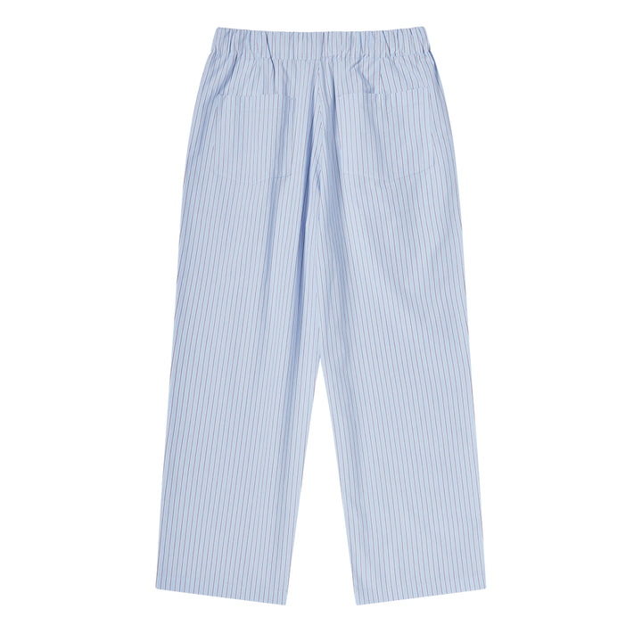 STRIPE SET-UP LOOSE FIT PANTS BLUE