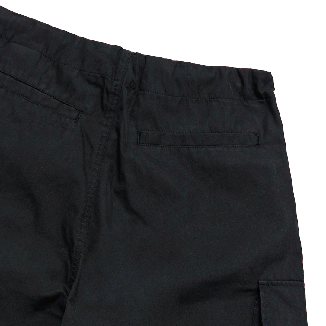 HEM LINE STRING CARGO SHORT PANTS BLACK
