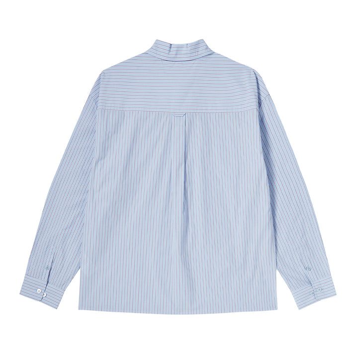 STRIPE SET-UP LOOSE FIT SHIRTS BLUE
