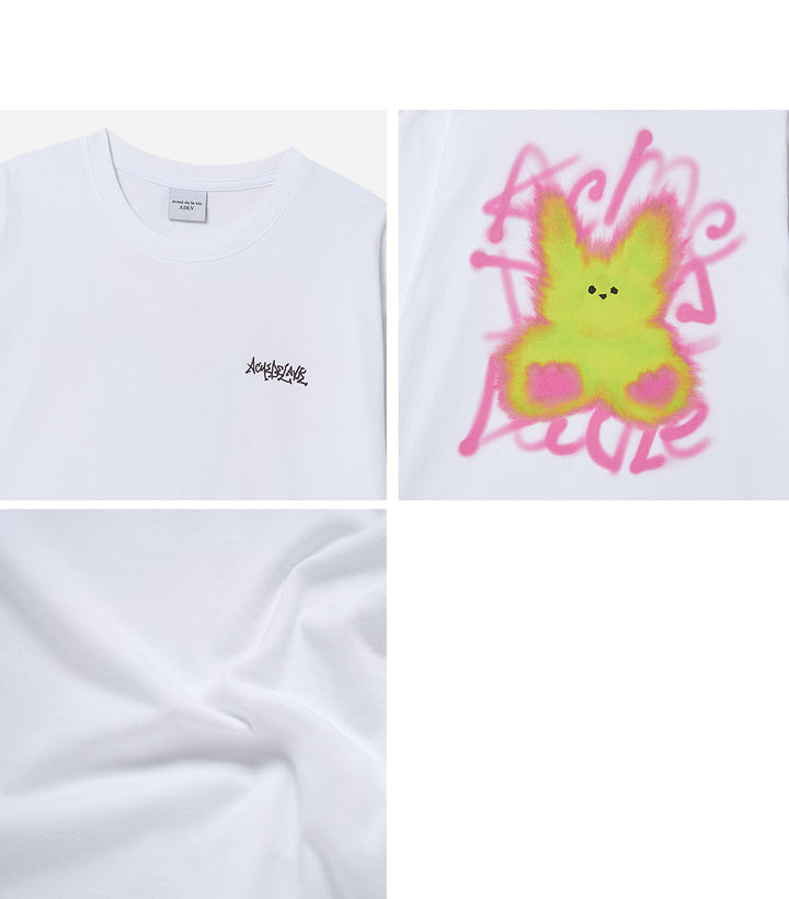 BLUR RABBIT SHORT SLEEVE T-SHIRT WHITE