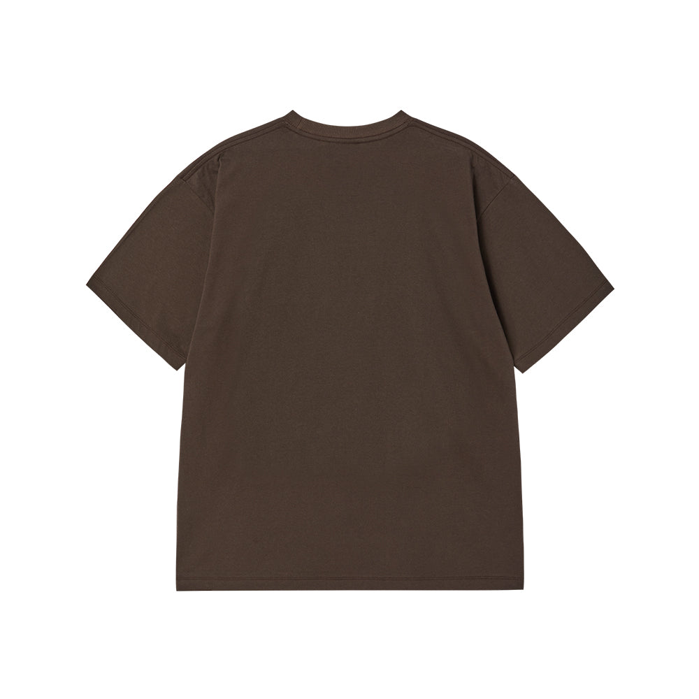 DRAWING BEAR SHORT SLEEVE T-SHIRT DARK BROWN