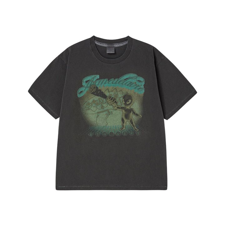 PIGMENT SHOOTING ALIEN SHORT SLEEVE T-SHIRT CHARCOAL