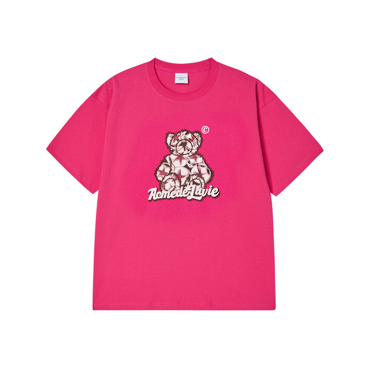 STAR BEAR SHORT SLEEVE T-SHIRT HOT PINK