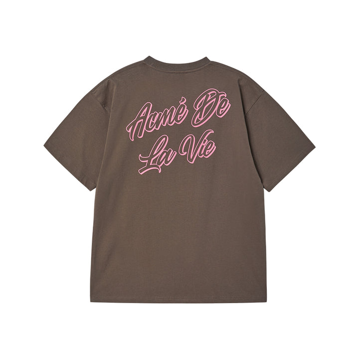 OUTLINE SCRIPT LOGO SHORT SLEEVE T-SHIRT COCOA