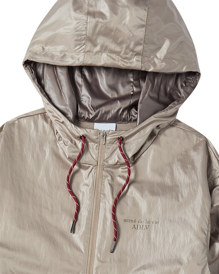 WOMAN SHIRRING WINDBREAKER JACKET BEIGE