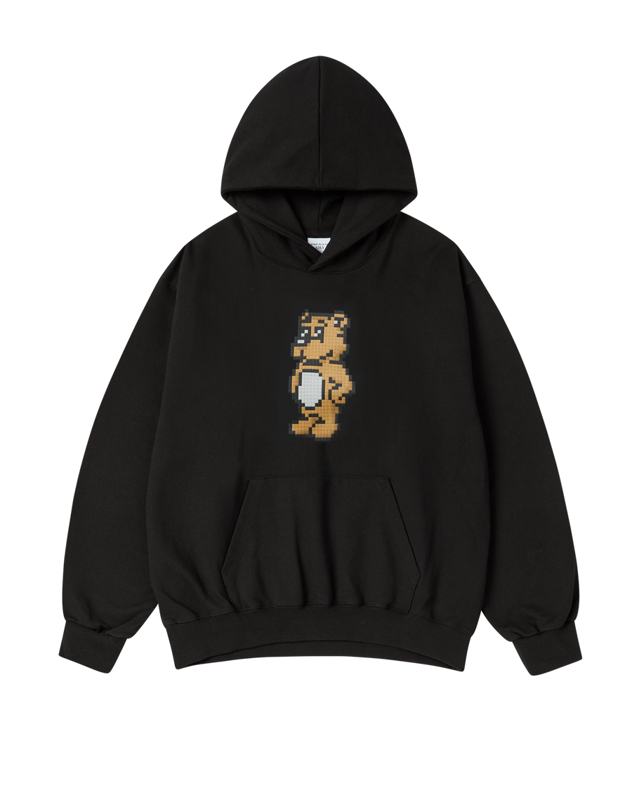 BLOCK AC BEAR HOODIE BLACK