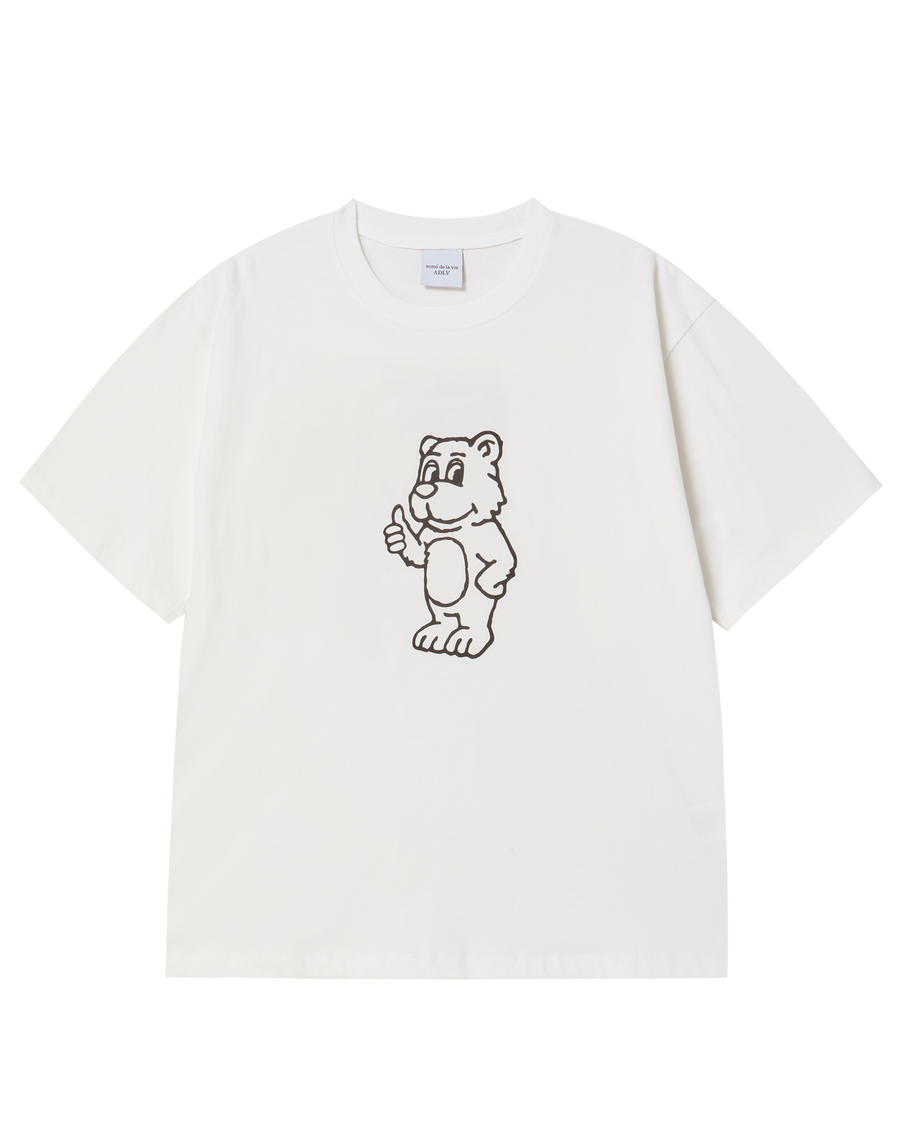 BASIC AC BEAR SHORT SLEEVE T-SHIRT CREAM