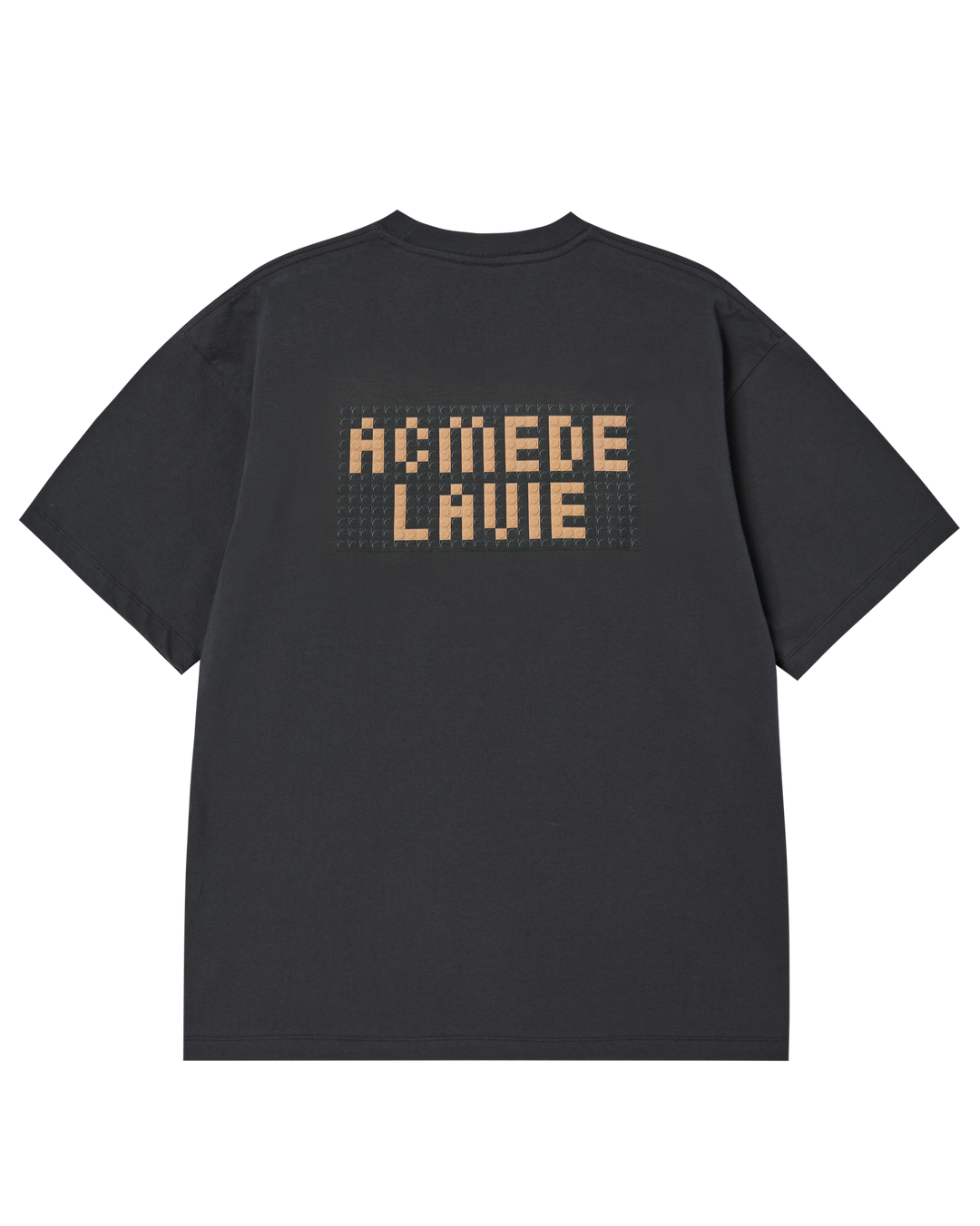 BLOCK AC BEAR SHORT SLEEVE T-SHIRT CHARCOAL