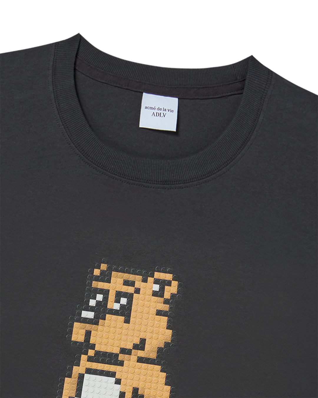 BLOCK AC BEAR SHORT SLEEVE T-SHIRT CHARCOAL