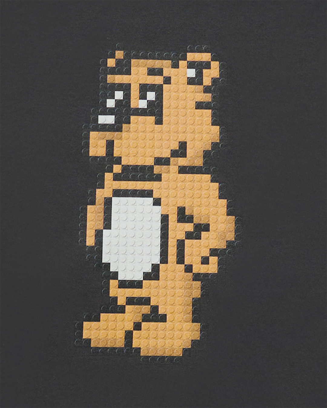 BLOCK AC BEAR SHORT SLEEVE T-SHIRT CHARCOAL