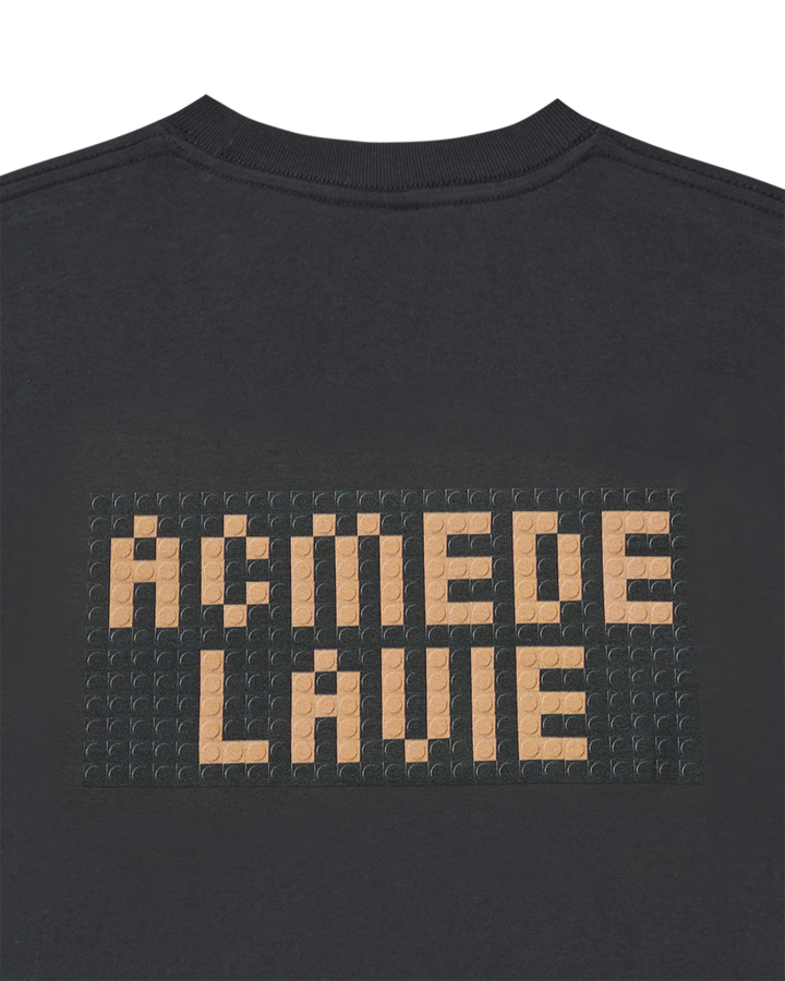 BLOCK AC BEAR SHORT SLEEVE T-SHIRT CHARCOAL