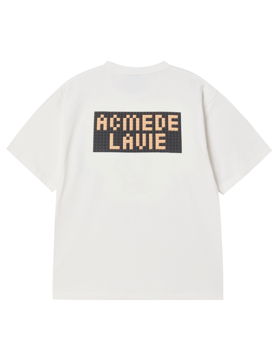 BLOCK AC BEAR SHORT SLEEVE T-SHIRT CREAM