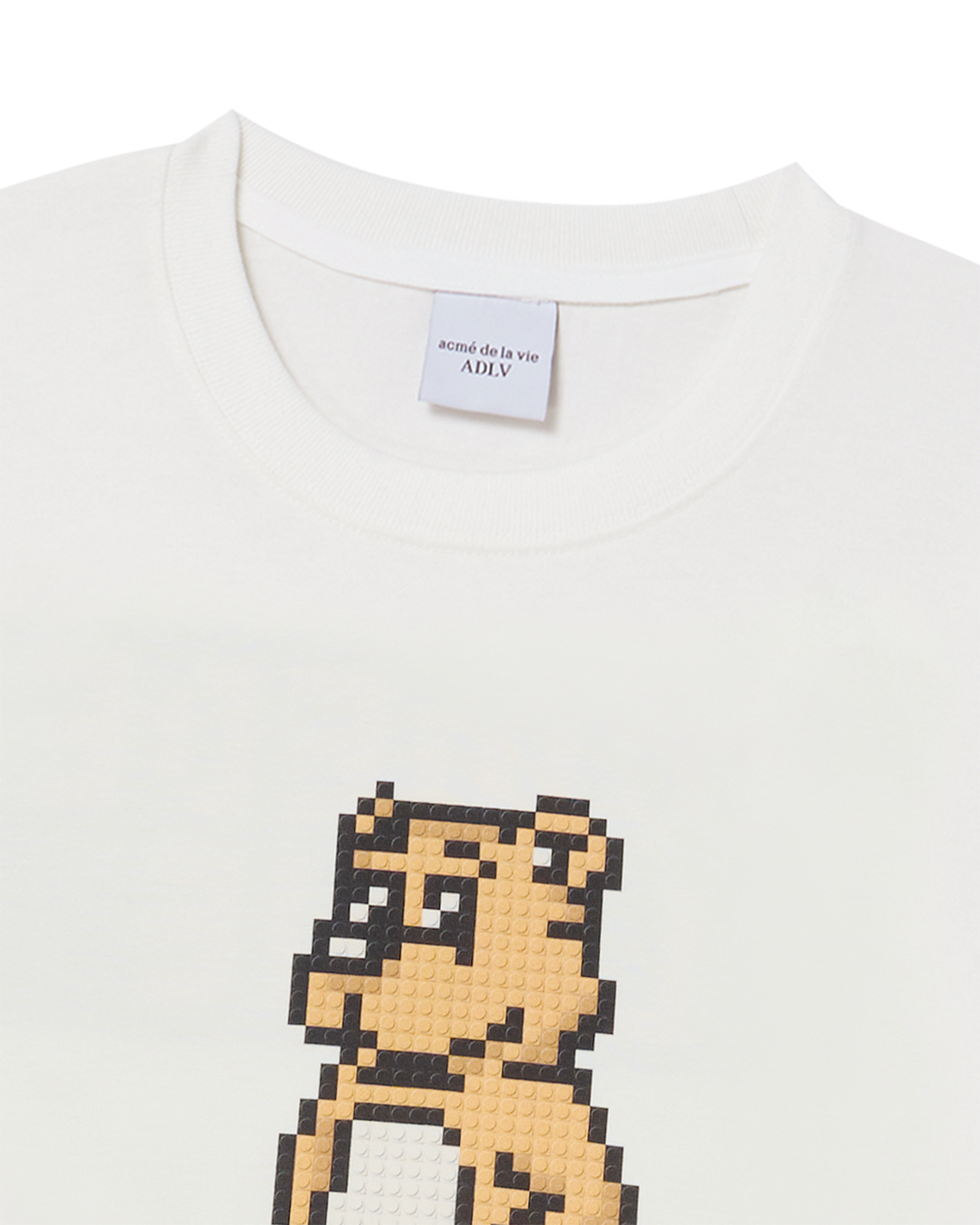 BLOCK AC BEAR SHORT SLEEVE T-SHIRT CREAM