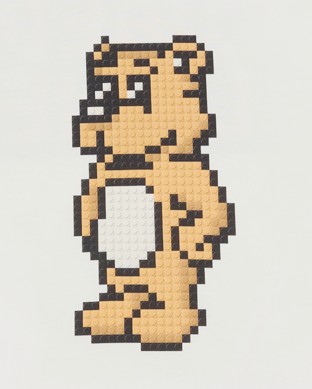 BLOCK AC BEAR SHORT SLEEVE T-SHIRT CREAM