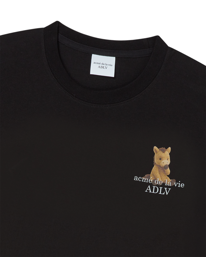 HORSE BASIC LOGO SHORT SLEEVE T-SHIRT BLACK