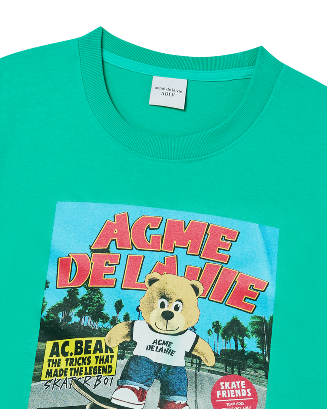MAGAZINE AC BEAR SHORT SLEEVE T-SHIRT PASTEL GREEN