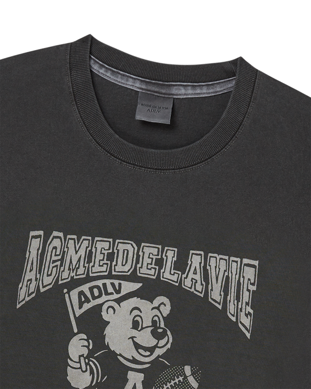 FOOTBALL AC BEAR PIGMENT SHORT SLEEVE T-SHIRT CHARCOAL