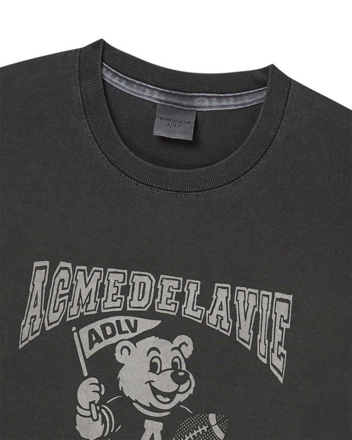 FOOTBALL AC BEAR PIGMENT SHORT SLEEVE T-SHIRT CHARCOAL