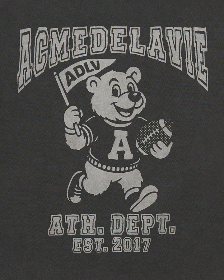 FOOTBALL AC BEAR PIGMENT SHORT SLEEVE T-SHIRT CHARCOAL