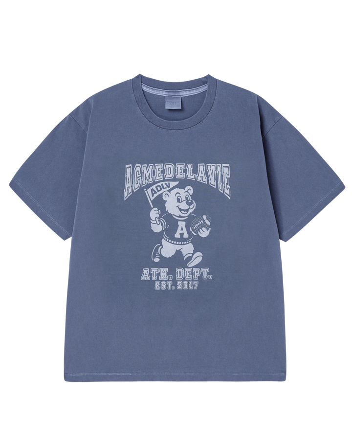 FOOTBALL AC BEAR PIGMENT SHORT SLEEVE T-SHIRT NAVY