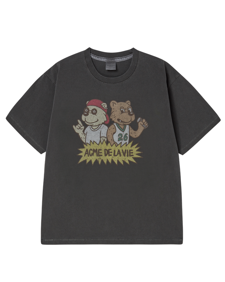 ROCK AND ROLL AC BEAR PIGMENT SHORT SLEEVE T-SHIRT CHARCOAL