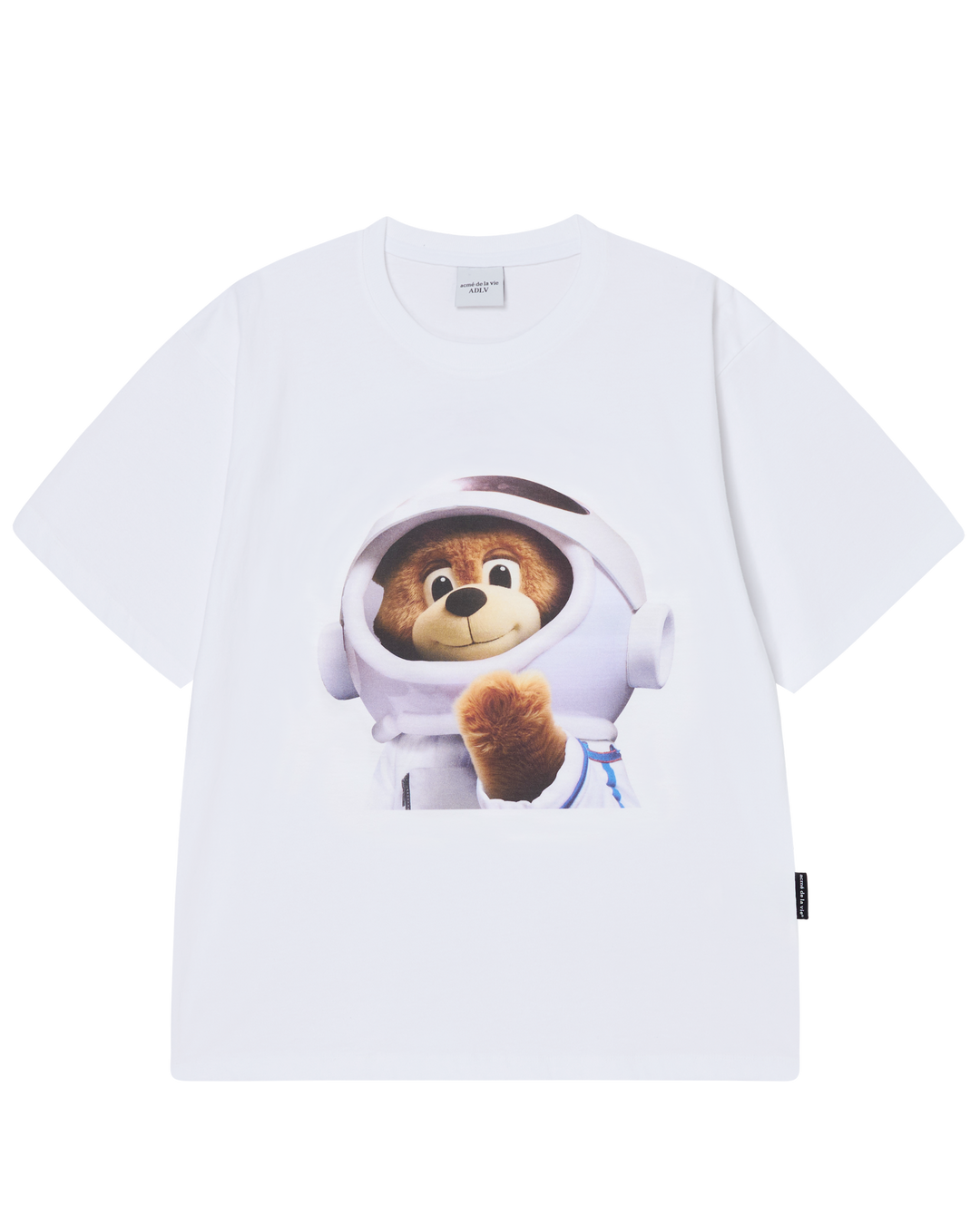 AC BEAR BABY FACE ASTRONAUT SHORT SLEEVE T-SHIRT WHITE
