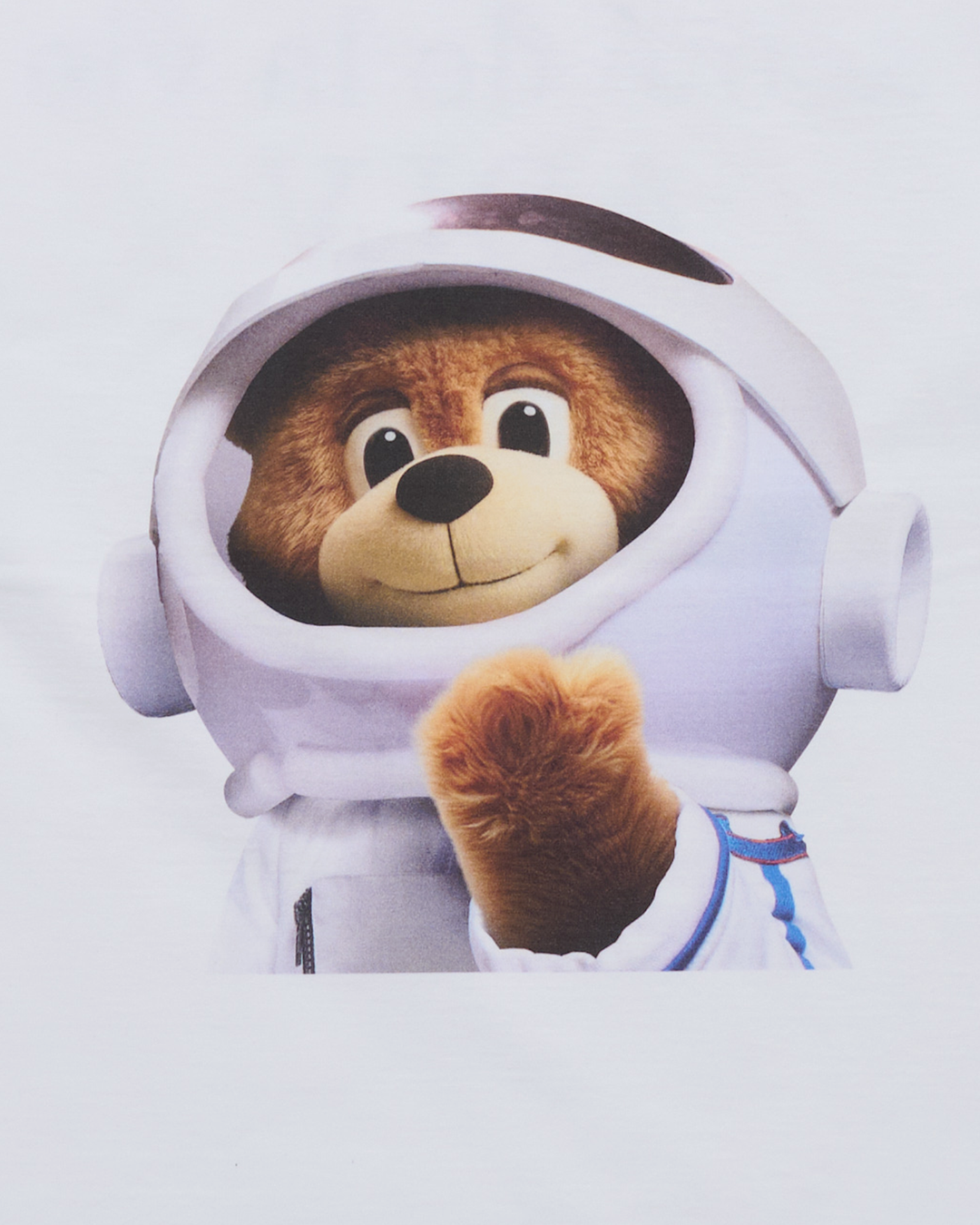 AC BEAR BABY FACE ASTRONAUT SHORT SLEEVE T-SHIRT WHITE