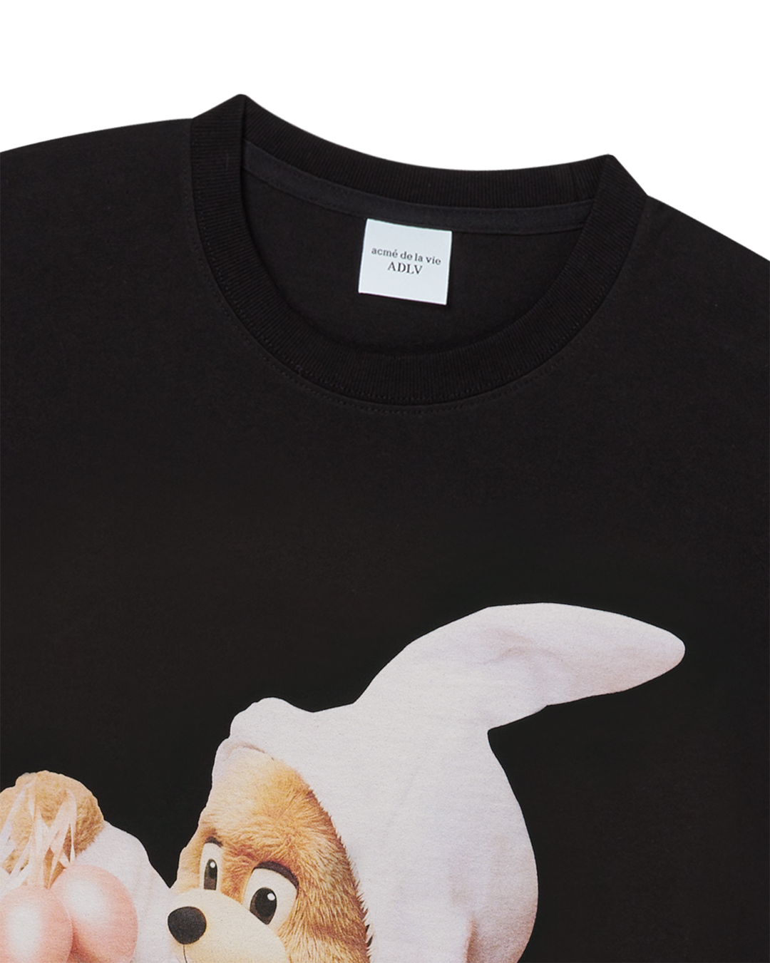 AC BEAR BABY FACE BUNNY SHORT SLEEVE T-SHIRT BLACK