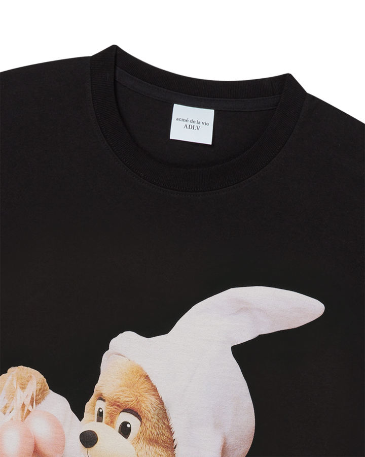 AC BEAR BABY FACE BUNNY SHORT SLEEVE T-SHIRT BLACK