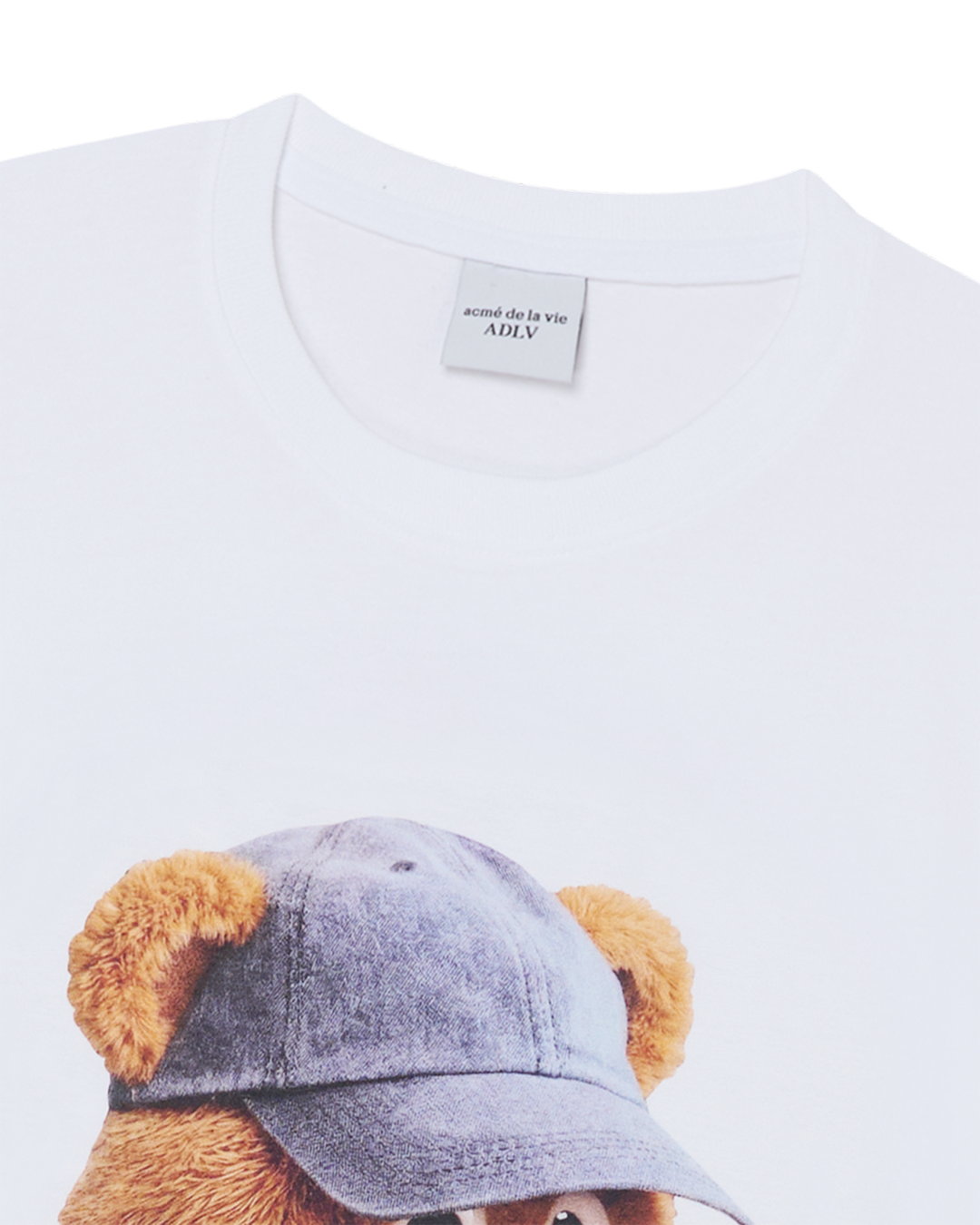 AC BEAR BABY FACE CAP BOY SHORT SLEEVE T-SHIRT WHITE