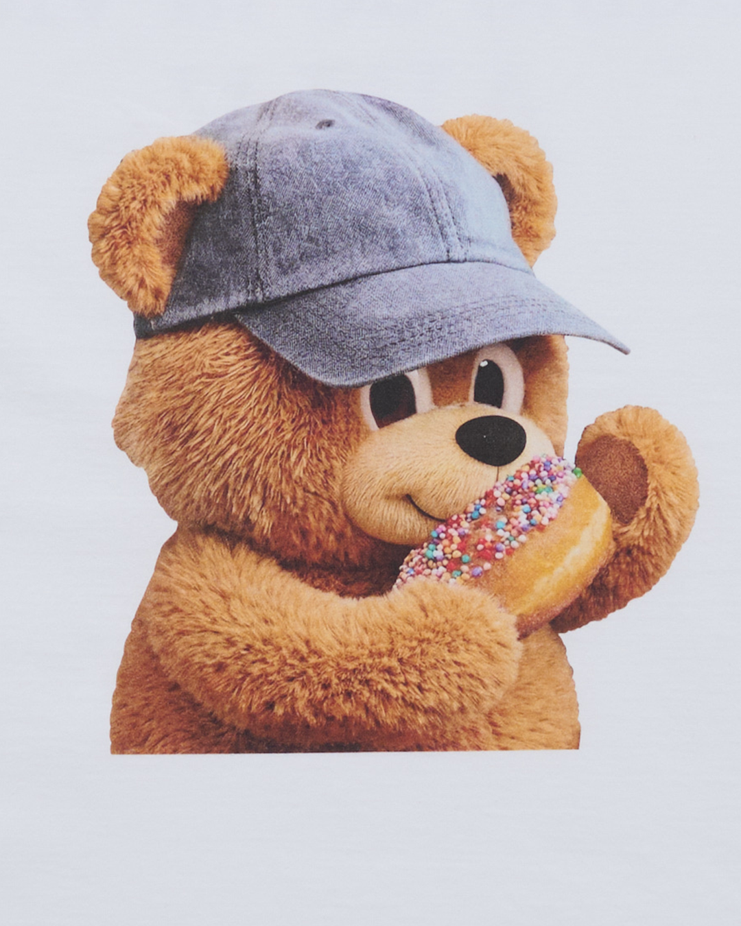 AC BEAR BABY FACE CAP BOY SHORT SLEEVE T-SHIRT WHITE