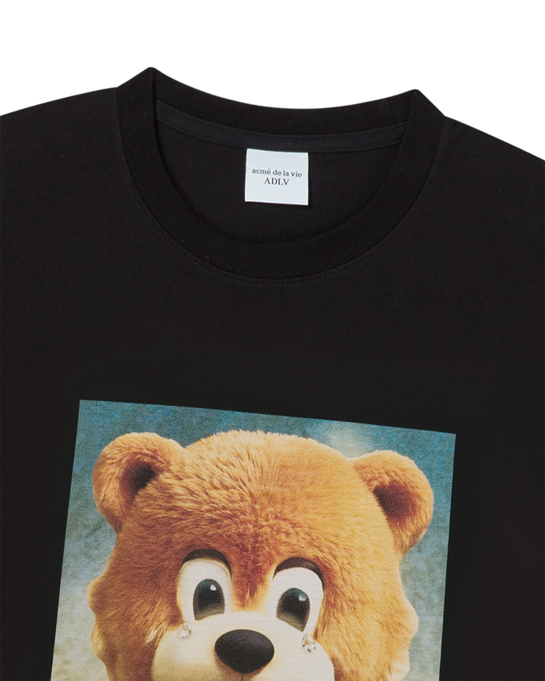 AC BEAR BABY FACE JEWELRY SHORT SLEEVE T-SHIRT BLACK